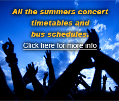Transport, buses and coaches to concers and events